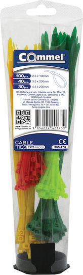 Commel Cable Ties Plastic in Multicolour (170 pcs) (365-173)
