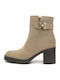 Leather Women's Ankle Boots Gray