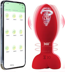 APH Dop Anal cu Funcție Wireless și Vibrație Roșie APH Dop Anal cu Funcție Wireless și Vibrație Roșie