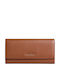 Large Leather Women's Wallet Classic Tabac Brown