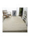 Homeone Anti-slip Rug Rectangular Shaggy Furry Cream