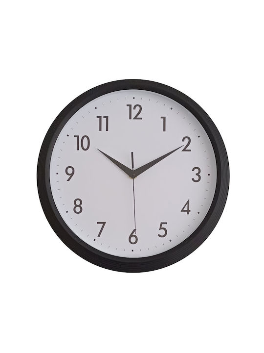Ankor Silent Wall Clock Plastic Black Ø30.5cm