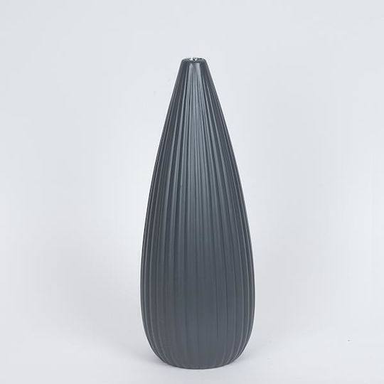 Σετ Βάζα Κεραμικά Γκρι Φ13xΥ36cm 2τμχ