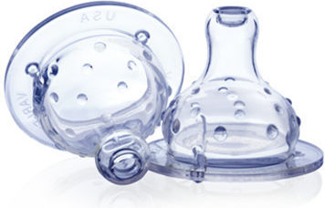 Nuby Non-drip Tetine din Silicon pentru 4+ luni 2buc