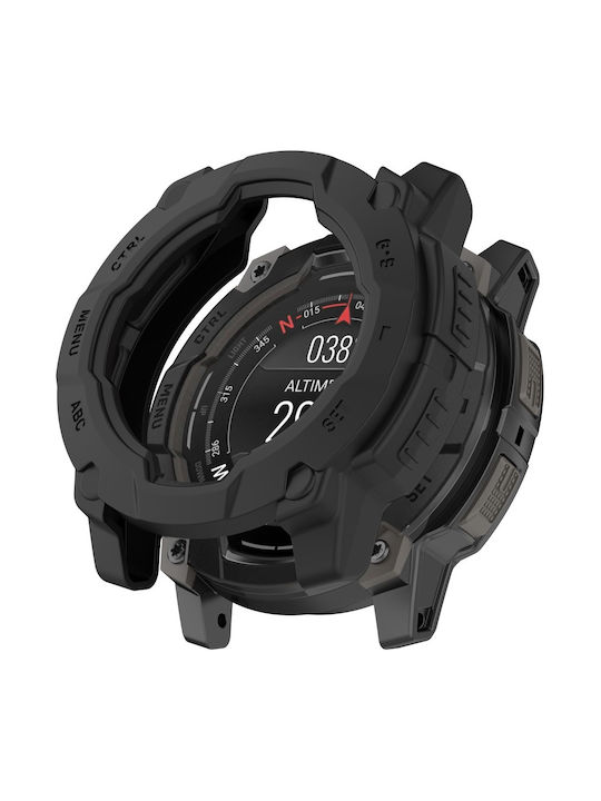 Silicone Case in Black color for Garmin Instinct 3 Solar, Instinct 3 AMOLED