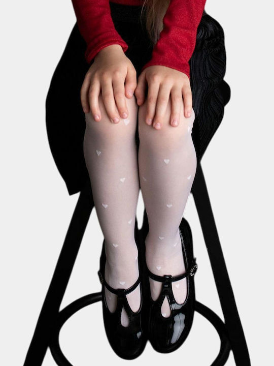 Yo Club Kinderstrumpfhose Polka Dot White