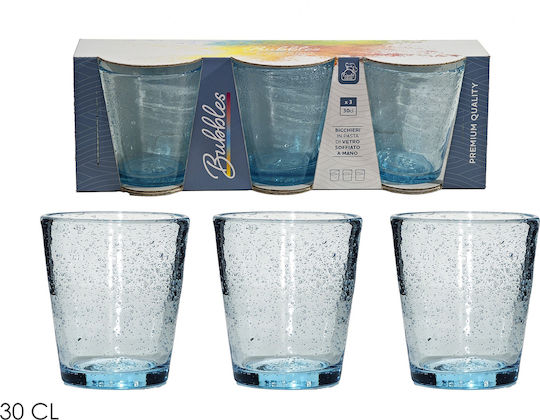 ArteLibre Set of Glasses made of Glass in Light Blue Color 3pcs
