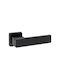 Viometale Lever Middle Door with Rosette Pair with Rosette Matte Black