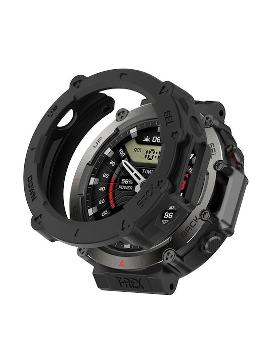 Θήκη Σιλικόνης σε Μαύρο χρώμα για Amazfit T-Rex Ultra Θήκη Σιλικόνης σε Μαύρο χρώμα για Amazfit T-Rex Ultra