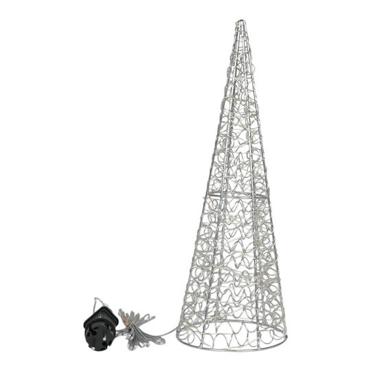 Christmas Decorative Illuminated Tree Cone 45cm White