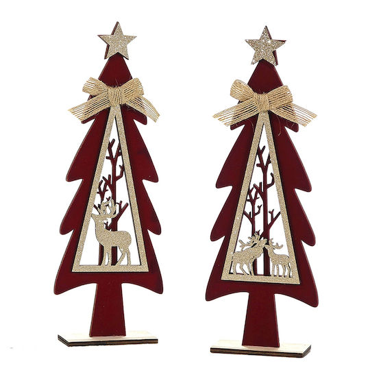 Christmas Tree 30cm Red 2 Pieces Christmas Tree 30cm Red 2 Pieces