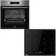Teka Counter Top Oven 70lt With Inductive Hobs Width 59.5cm Black