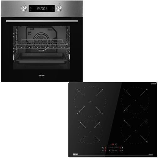 Teka Counter Top Oven 70lt With Inductive Hobs Width 59.5cm Black