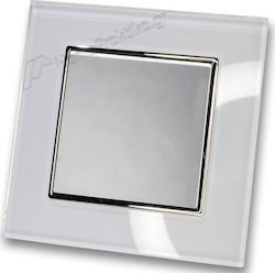 Lineme Wall Switch One-Way with Frame Silver