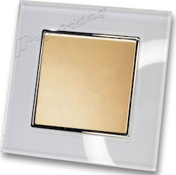 Lineme Wall Switch One-Way with Frame Gold