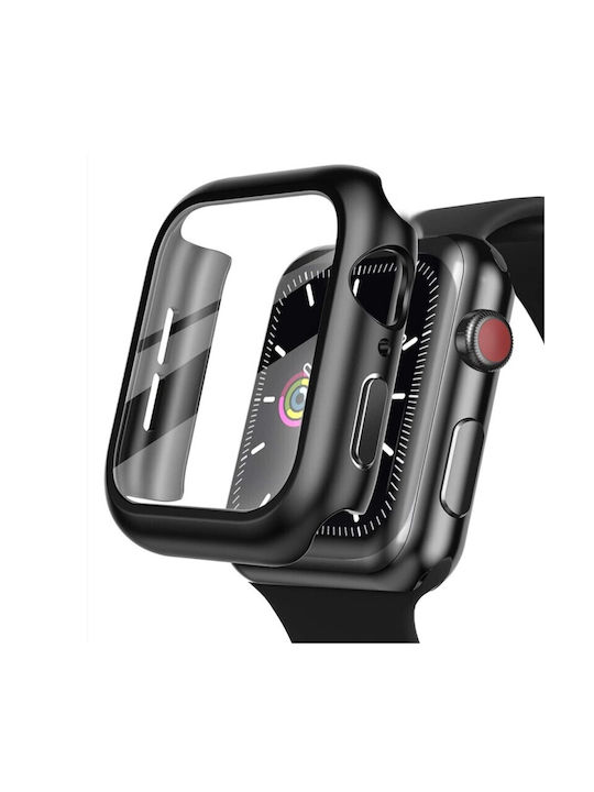 OEM Tragbare Hülle Schutzglas Displayschutz Vollabdeckung Apple Watch 44mm Schwarzes