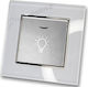 Staircase Push Button H Series Silver Led Indic...