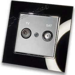 TV Antenna Satellite Aerial Socket Silver Matte...