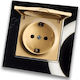 Power Socket Safety Lid Gold Matte Single Reces...