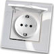Power Socket Safety Lid White Matte Single Flus...