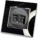 Telephone Socket Plasio Double Black Matte Frame Black Glass Hseries Lineme 50-00119-2_50-00121-26