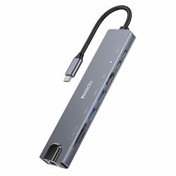 Yesido HB27 USB-C Docking Station με HDMI 4K PD Ethernet