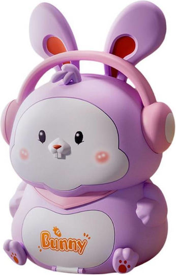 Electronic Cutie de Bani Bunny Piggy Muzicală și Amprentă Digitală Violet