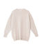 Damen Langarm Pullover Wolle Beige