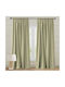 Saray Home Vorhang mit Bleistiftfalten Grüne 280x300cm