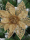 Crăciun Decorativ Metalic Floare Lungime 14cm. 10buc