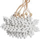 Wooden Snowflake Hanging Ornaments Set 8 Pieces