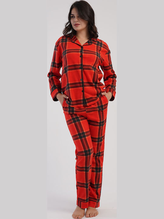 Vienetta Secret Winter Women's Pyjama Set Red