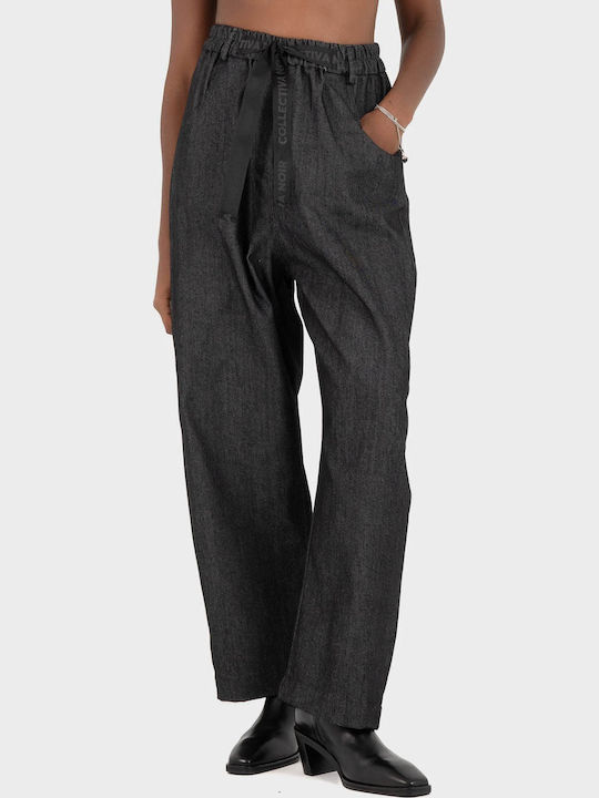 Women's Fabric Trousers Black