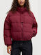 Crop Jachetă de femei Puffer Cabernet