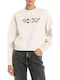 Woman Cropped Women's Sweatshirt Ecru