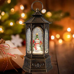 Illuminated Lantern with Snowman Illuminated Lantern with Snowman