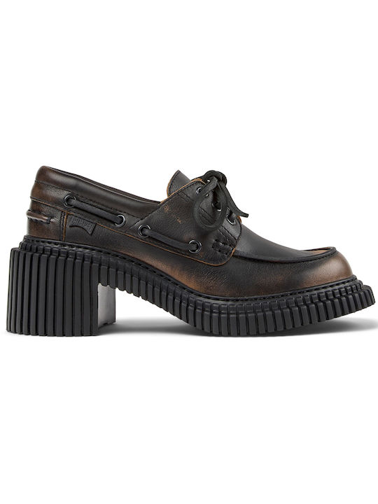 Leather Women's Moccasins in Black Color