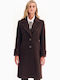 Women's Brown Coat with Belt