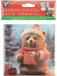 Diamond Painting Card Set Christmas Cards Teddy Bear Snowman
