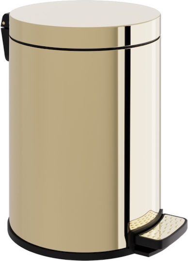 Verdi Inox Bathroom Basket 6lt Gold