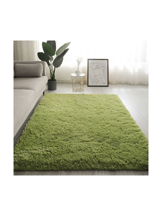 Homeone Χαλί Αντιολισθητικό Shaggy Γούνινο 200x290cm Πράσινο