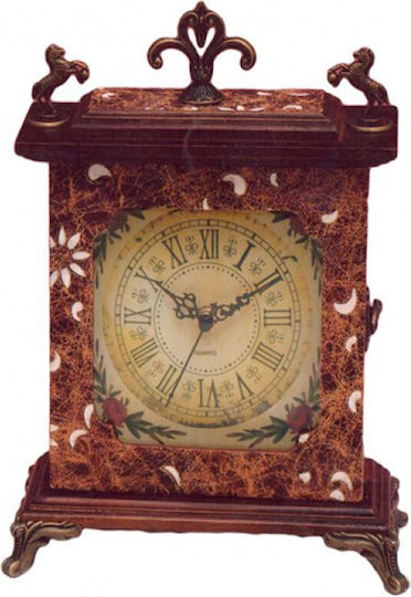 Karvounis Analog Wooden Tabletop Clock