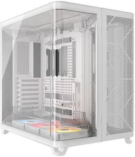 Corsair AIR 5400 RS-R ARGB Геймърско Midi Tower Компютърна Кутия със Страничен Прозорец Бяла