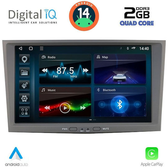 Digital IQ Ηχοσύστημα Αυτοκινήτου για Opel Corsa / Meriva / Tigra / Vectra 2003-2014 (Bluetooth/USB/AUX/WiFi/GPS/Apple-Carplay/Android-Auto) με Οθόνη Αφής 8"