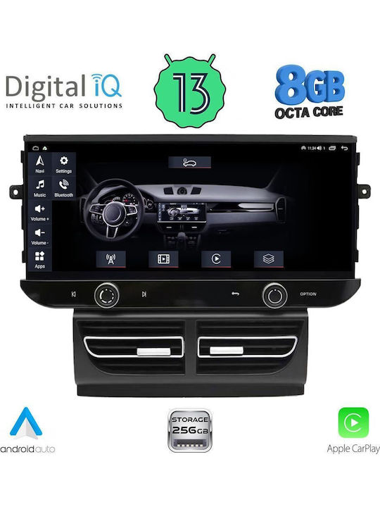 Digital IQ Car Audio System for Porsche Macan 2014-2016 (Bluetooth/USB/AUX/WiFi/GPS/Apple-Carplay/Android-Auto) with Touch Screen 12.3"