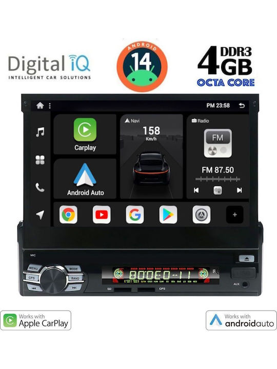 Digital IQ Car Audio System Bluetooth USB AUX WiFi GPS Apple CarPlay Android Auto with 7 Inch Touch Screen DIGITAL IQ BXF 636 CPAA