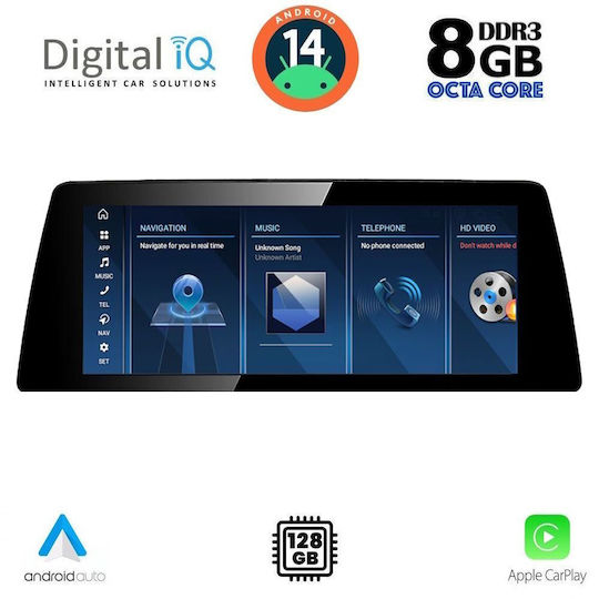 Digital IQ Ηχοσύστημα Αυτοκινήτου για BMW X5 (E70) / X6 (E71) 2006-2009 (Bluetooth/USB/AUX/WiFi/GPS/Apple-Carplay/Android-Auto) με Οθόνη Αφής 10.25"