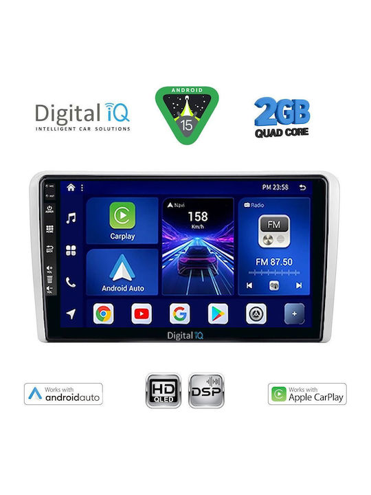 Digital IQ Car Audio System for Opel Corsa / Meriva / Tigra / Vectra 2004-2014 (Bluetooth/USB/AUX/WiFi/GPS/Apple-Carplay/Android-Auto) with Touch Screen 9"