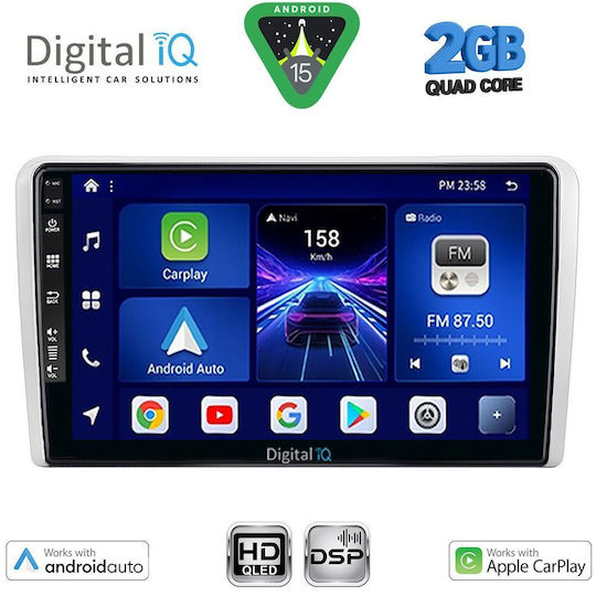 Digital IQ Car Audio System for Opel Corsa / Meriva / Tigra / Vectra 2004-2014 (Bluetooth/USB/AUX/WiFi/GPS/Apple-Carplay/Android-Auto) with Touch Screen 9"
