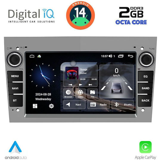 Digital IQ Ηχοσύστημα Αυτοκινήτου για Opel Corsa / Meriva / Tigra / Vectra 2004-2014 (Bluetooth/USB/AUX/WiFi/GPS/Apple-Carplay/Android-Auto) με Οθόνη Αφής 7"